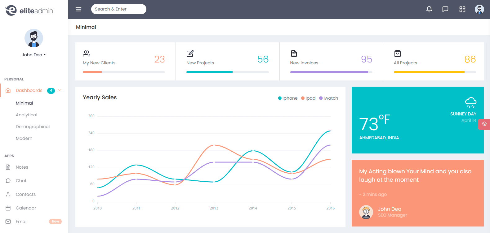 EliteAdmin project preview